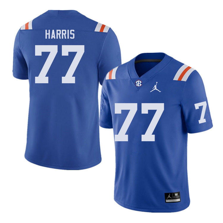 Men #77 Knijeah Harris Florida Gators College Football Jerseys Stitched-Retro